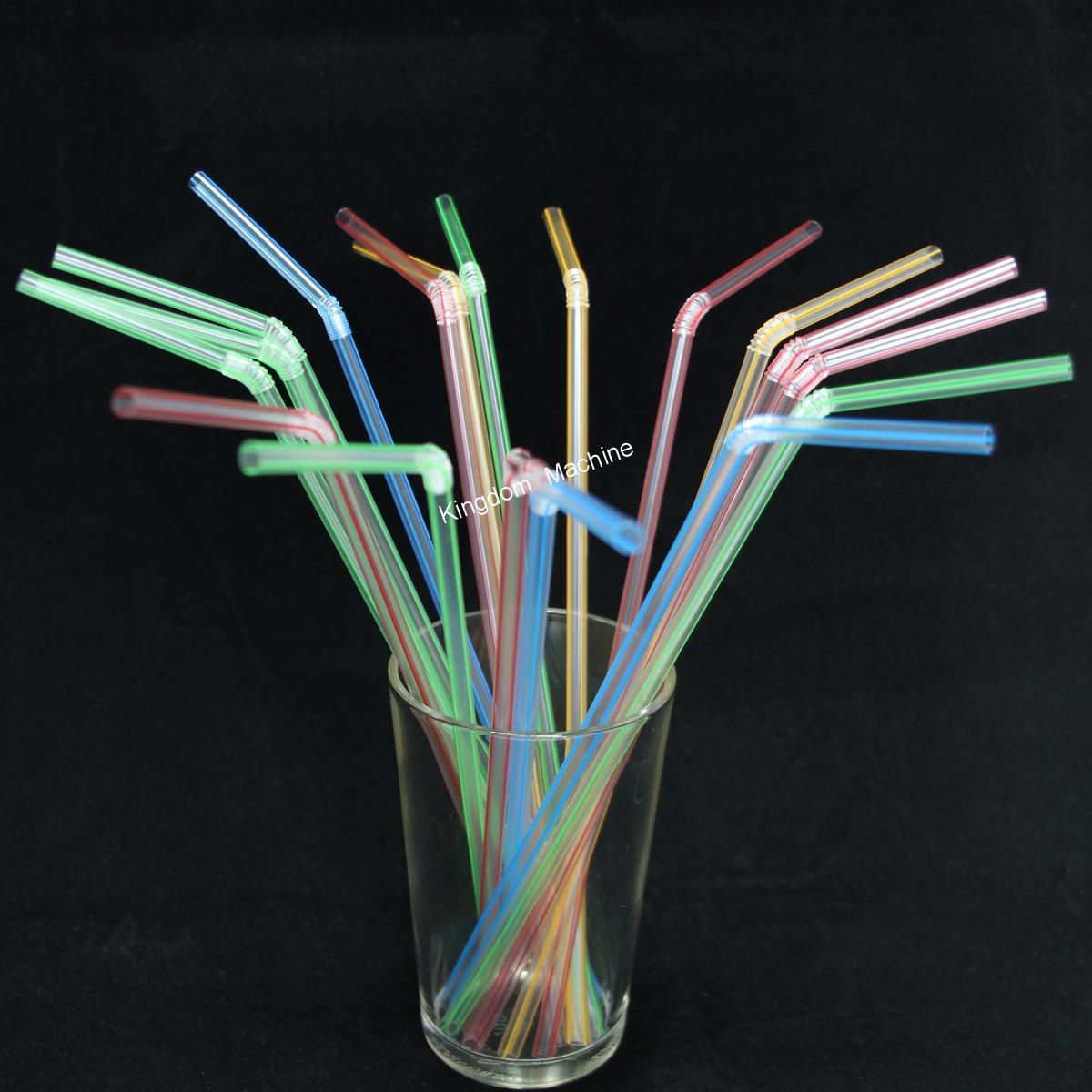 Stripes Clear Flexible Drinking Straw